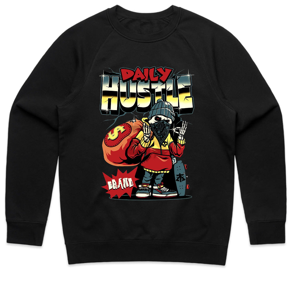 Daily Hustle" Urban Skater Skeleton Tee