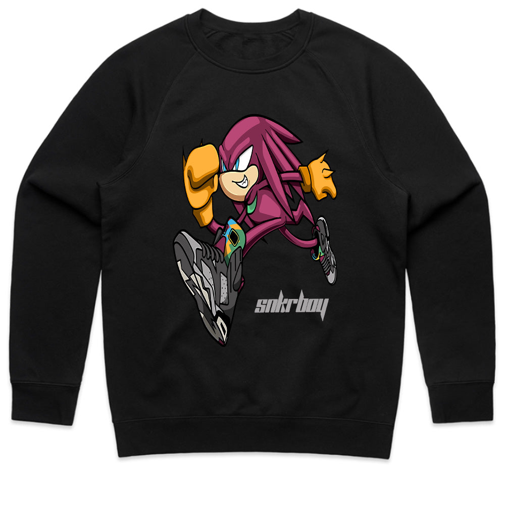 Knuckles 'Snkrboy' Hustle: Retro Gaming Streetwear Tee