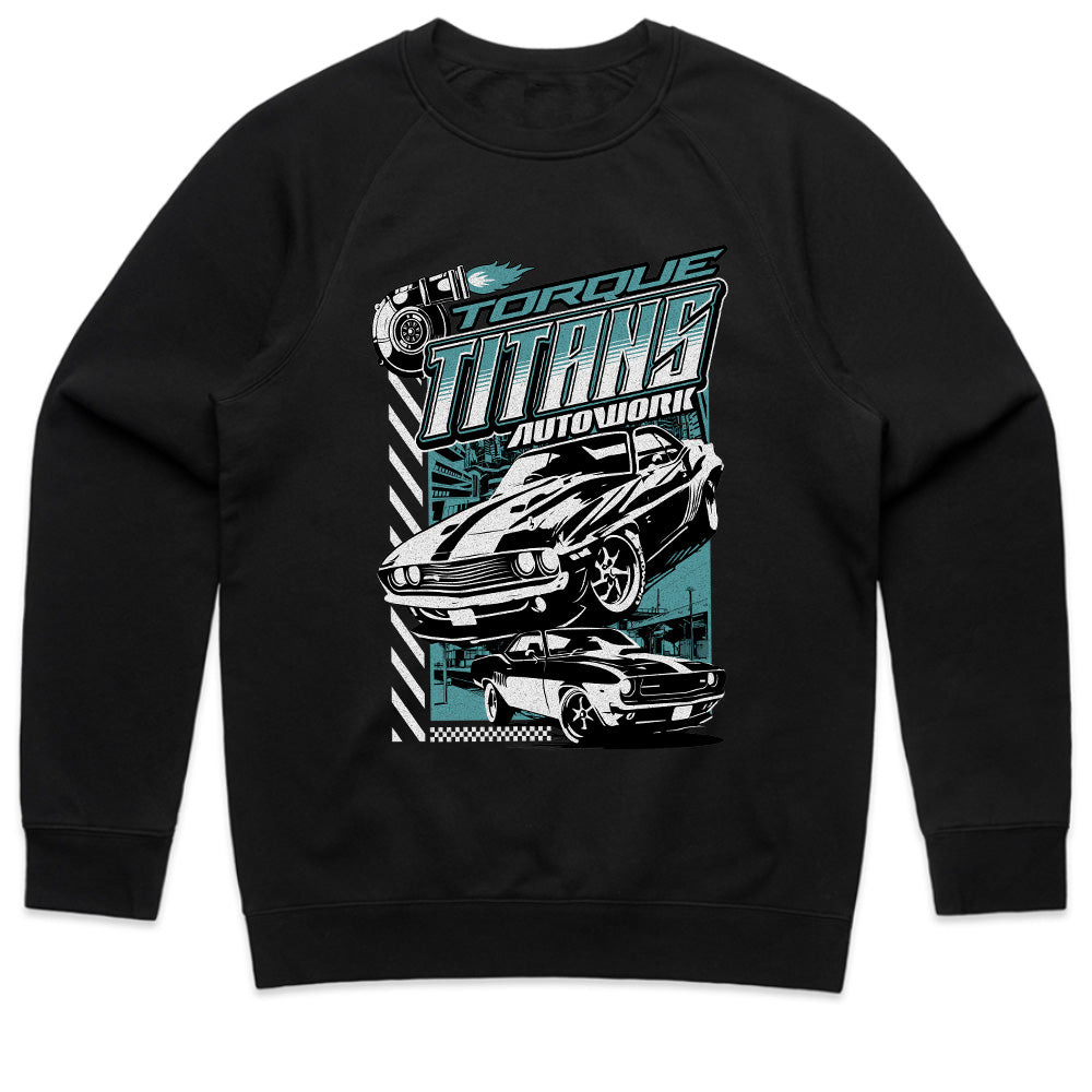 Torque Titans: Retro Muscle Car Autoworks Tee