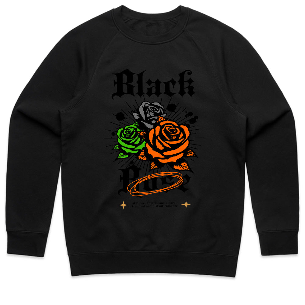 Black Roses: Neon Bloom Streetwear Tee