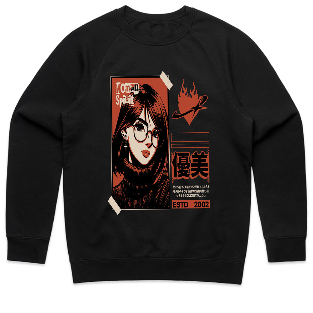 Woman Spirit '02: Edgy Anime Aesthetic Tee