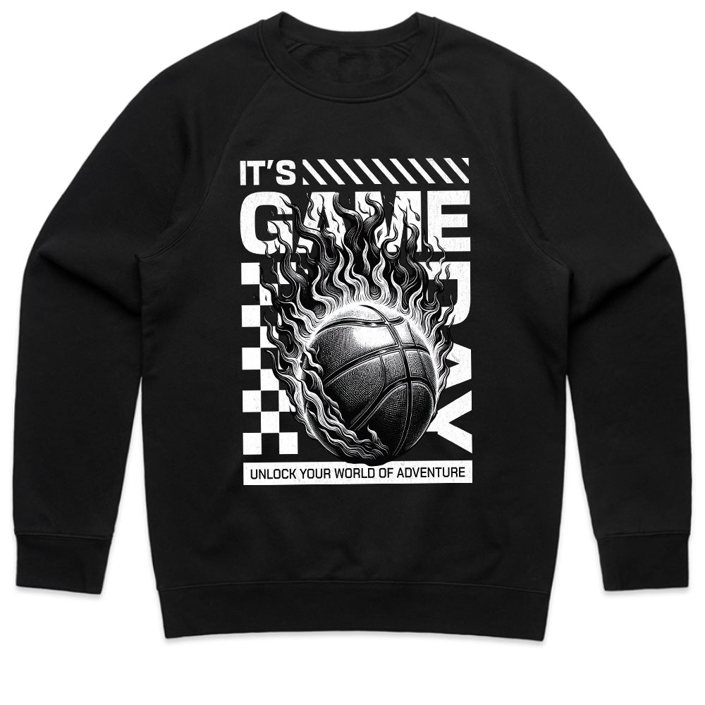 Game Day Ignition: Flaming Basketball Power Tee
