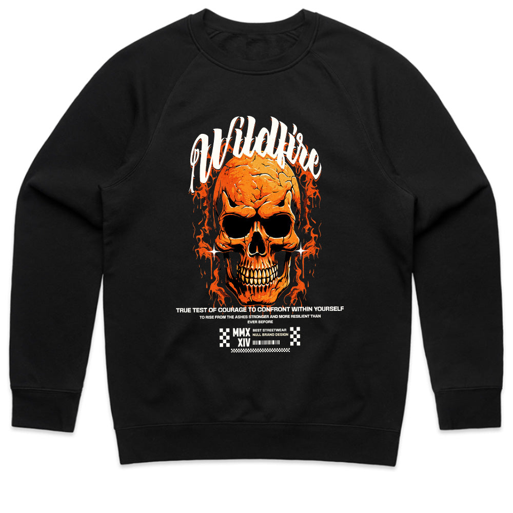 Wildfire Skull: Courage & Resilience Graphic Tee