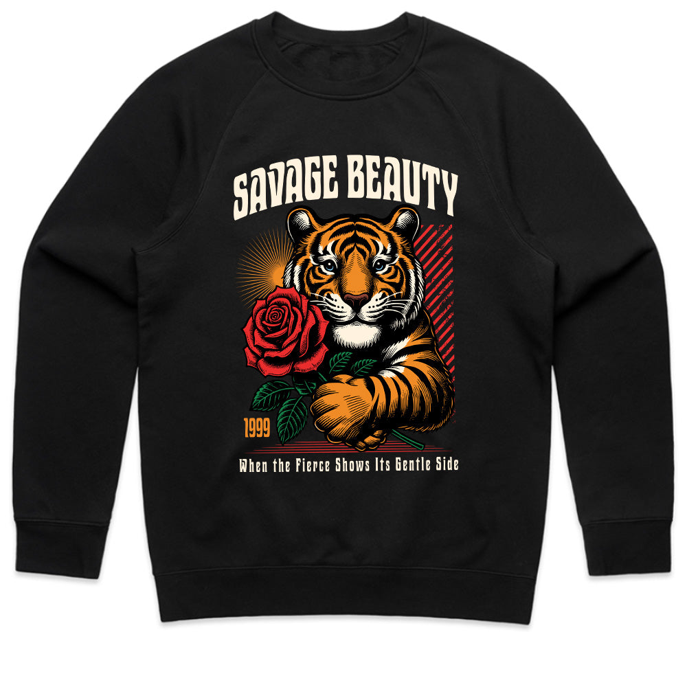 Savage Beauty: Tiger's Gentle Rose Graphic Tee