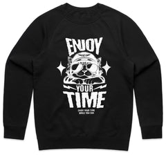 Enjoy Your Time" Aviator Cat Graphic Tee