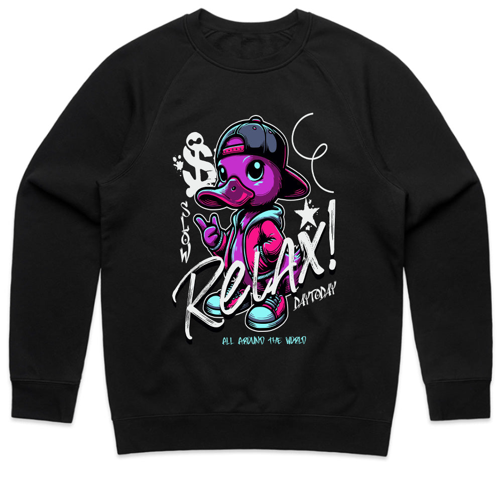 Chill Duck Vibe: 'Relax!' Streetwear Tee