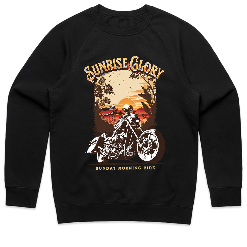 Sunrise Glory: Sunday Ride Chopper Tee