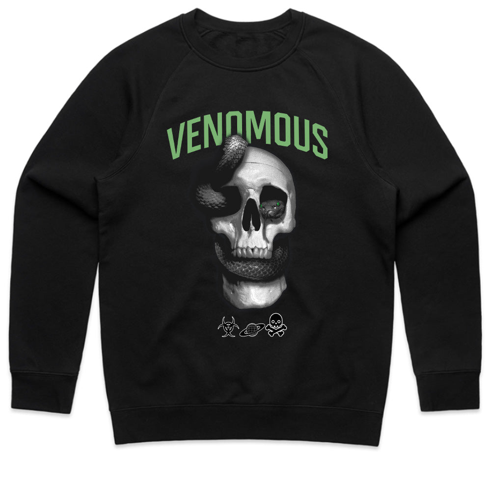Venomous Embrace: Serpent & Skull Strike Tee