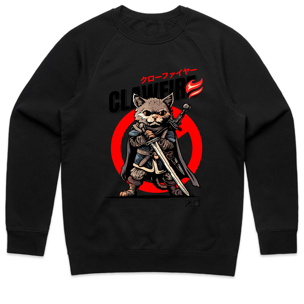 Clawfire Warrior: Feline Blade Master Tee