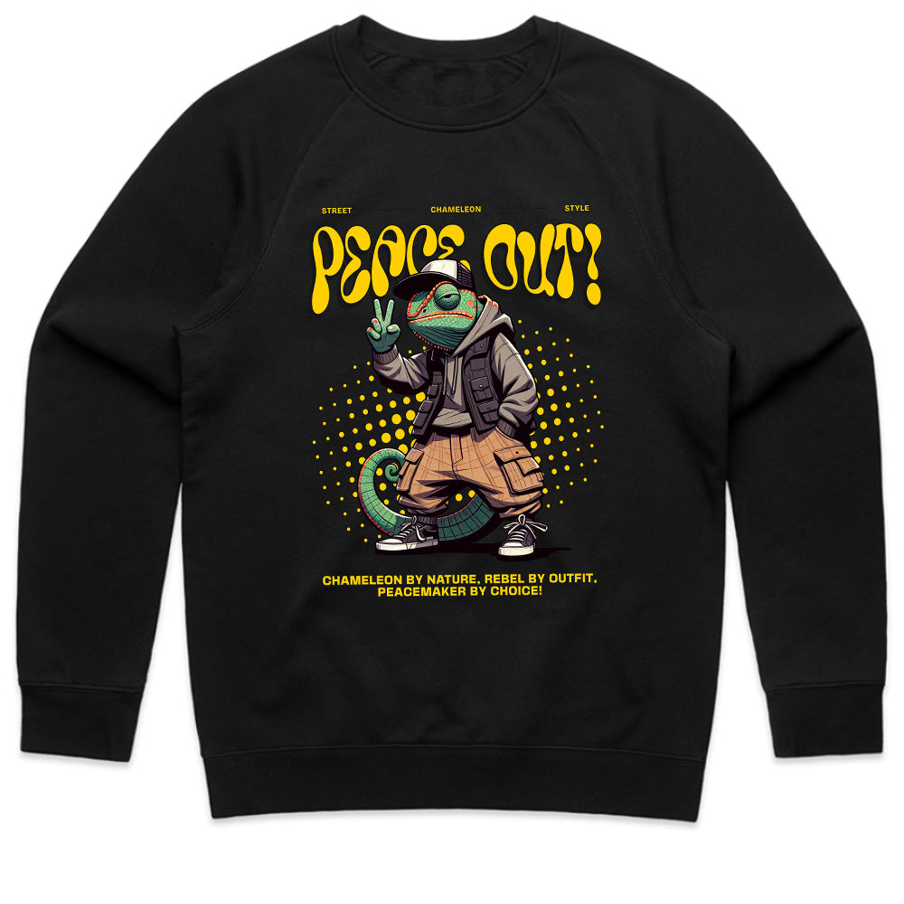 Peace Out Chameleon" Street Style Rebel Tee