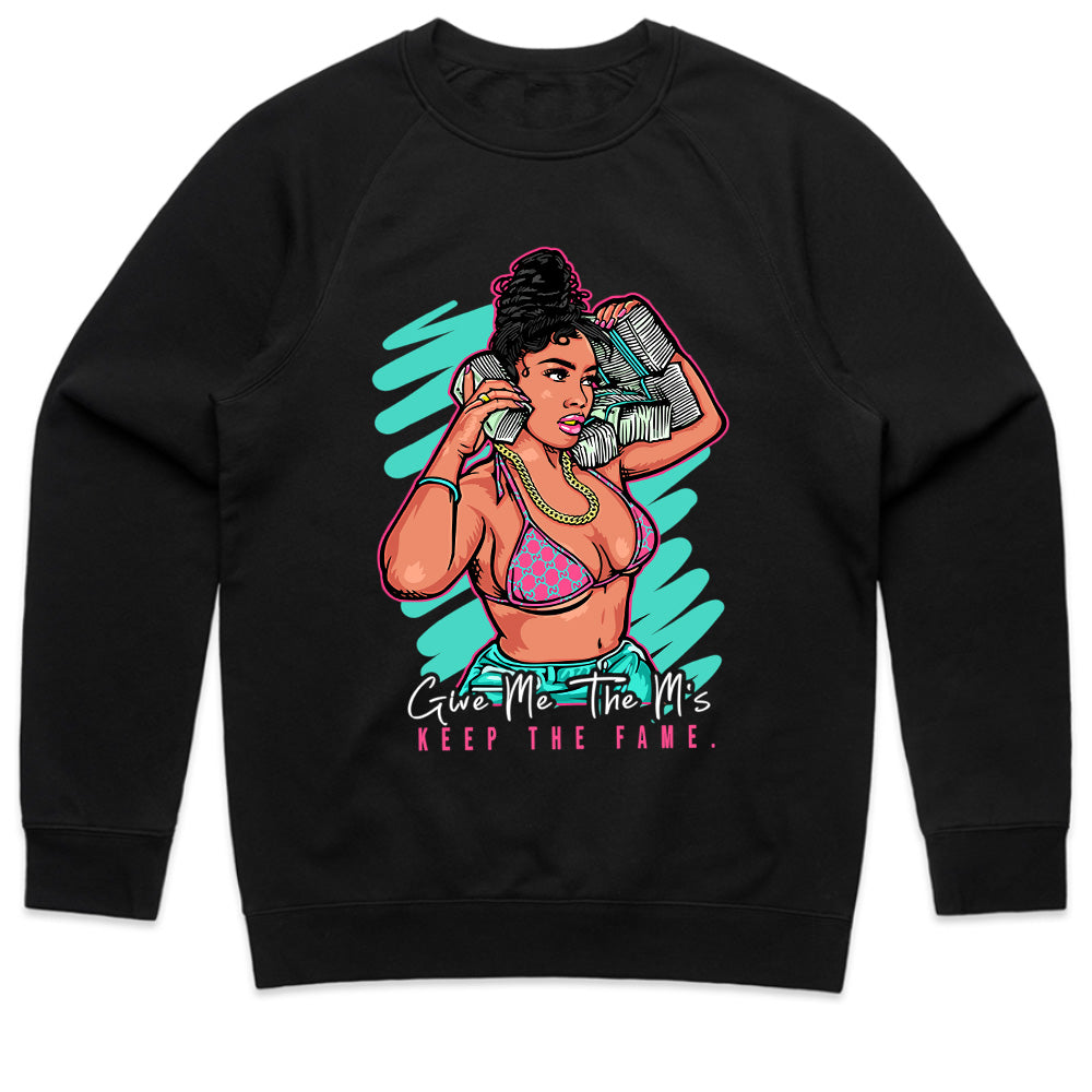Give Me The M's: Keep The Fame – Hustle Queen Graphic Tee
