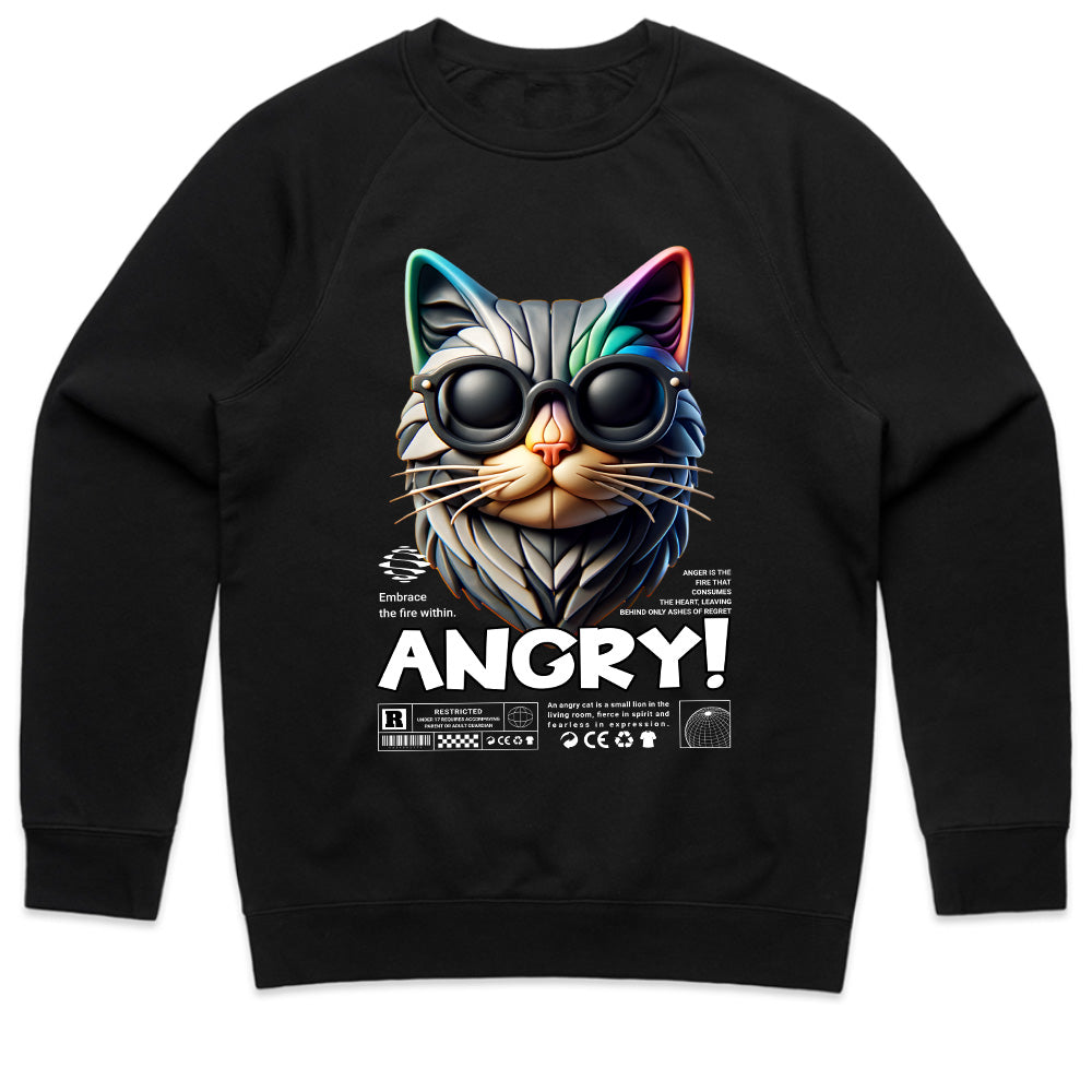 Furious Feline: Angry Cat Rebel Tee