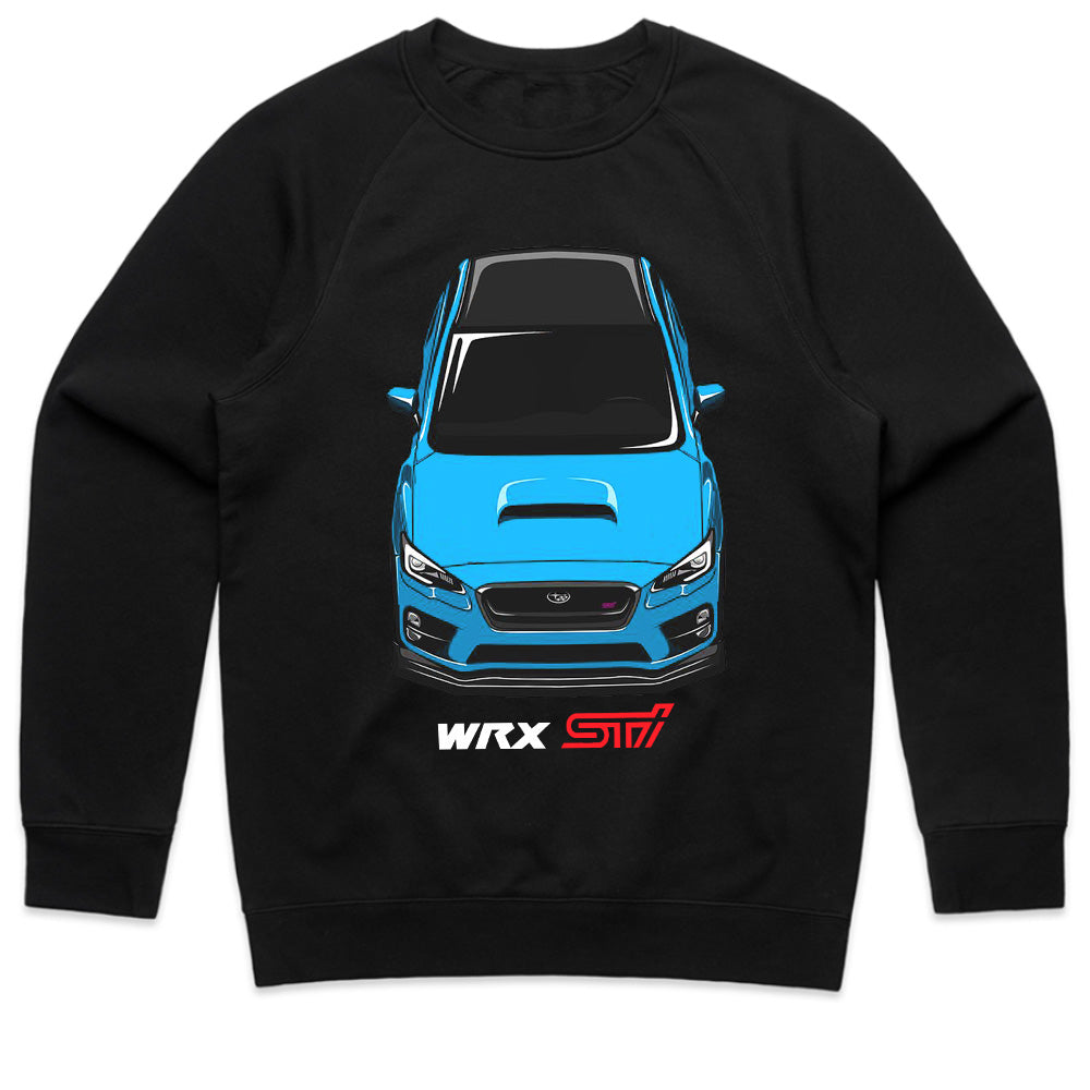 WRX STI Blue Beast Front View T-Shirt – Rally Legend Series