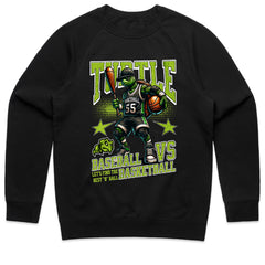 Turtle Showdown: Baseball vs Basketball Tee
