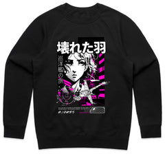 Broken Wings – Neon Odyssey Anime Tee