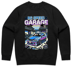BG Speed Garage JDM Tuning T-Shirt – Neon Drift Garage Edition