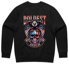 Patriotic Skull Emblem Tee