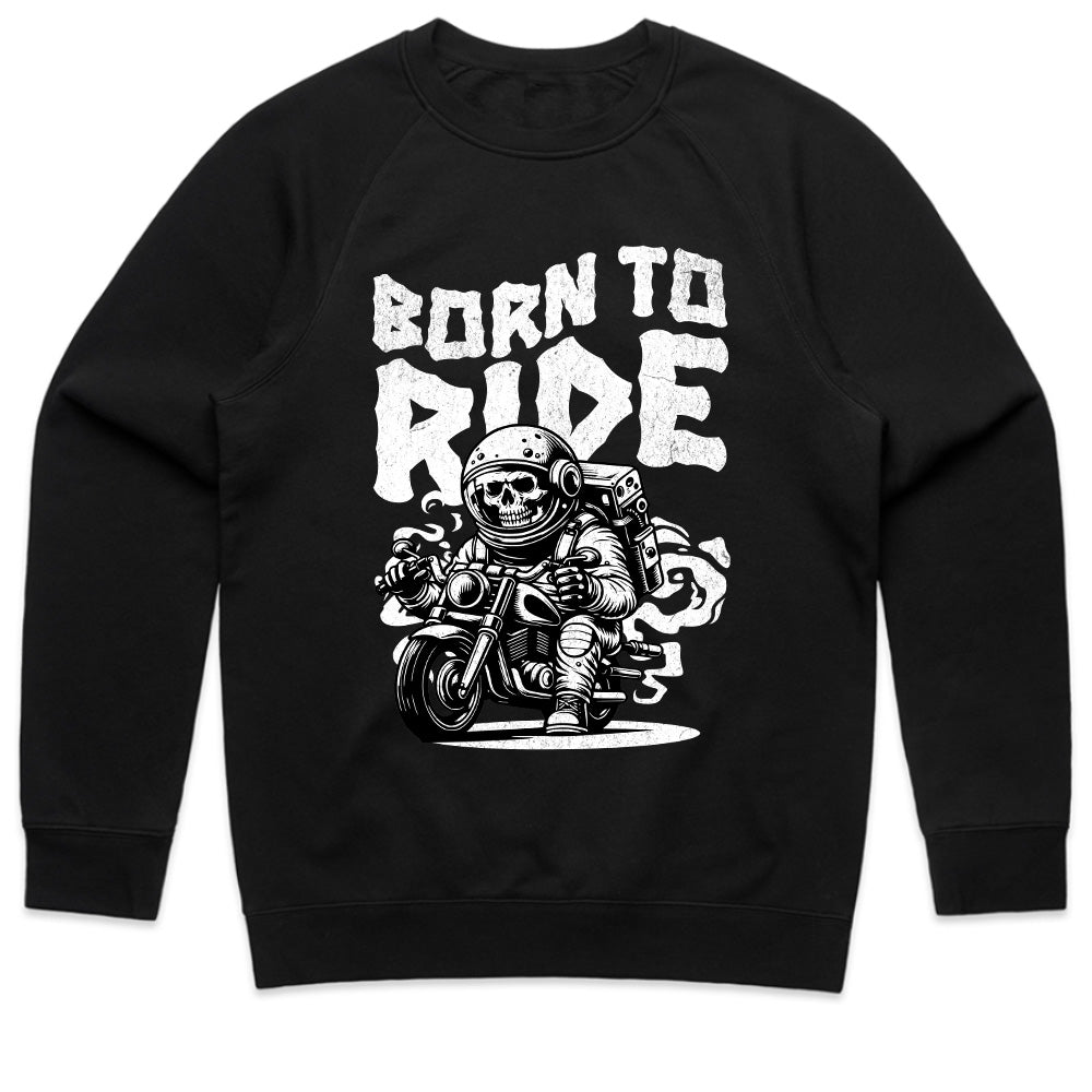 Born to Ride – Space Biker Skull Astronaut T-Shirt