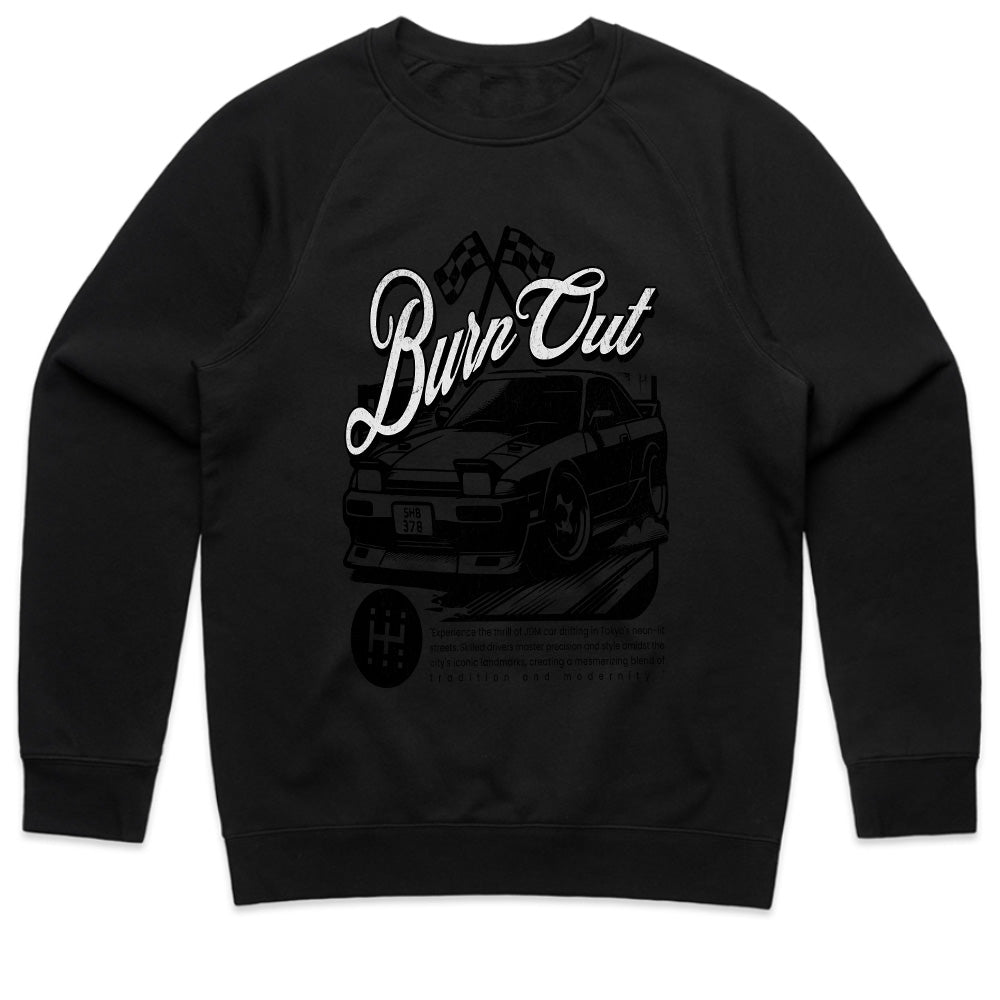 Burn Out Drift Car Streetwear T-Shirt – Vintage Racer Edition