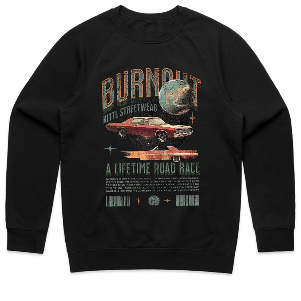 Burnout Streetwear Retro Car T-Shirt – A Lifetime Road Race Edition