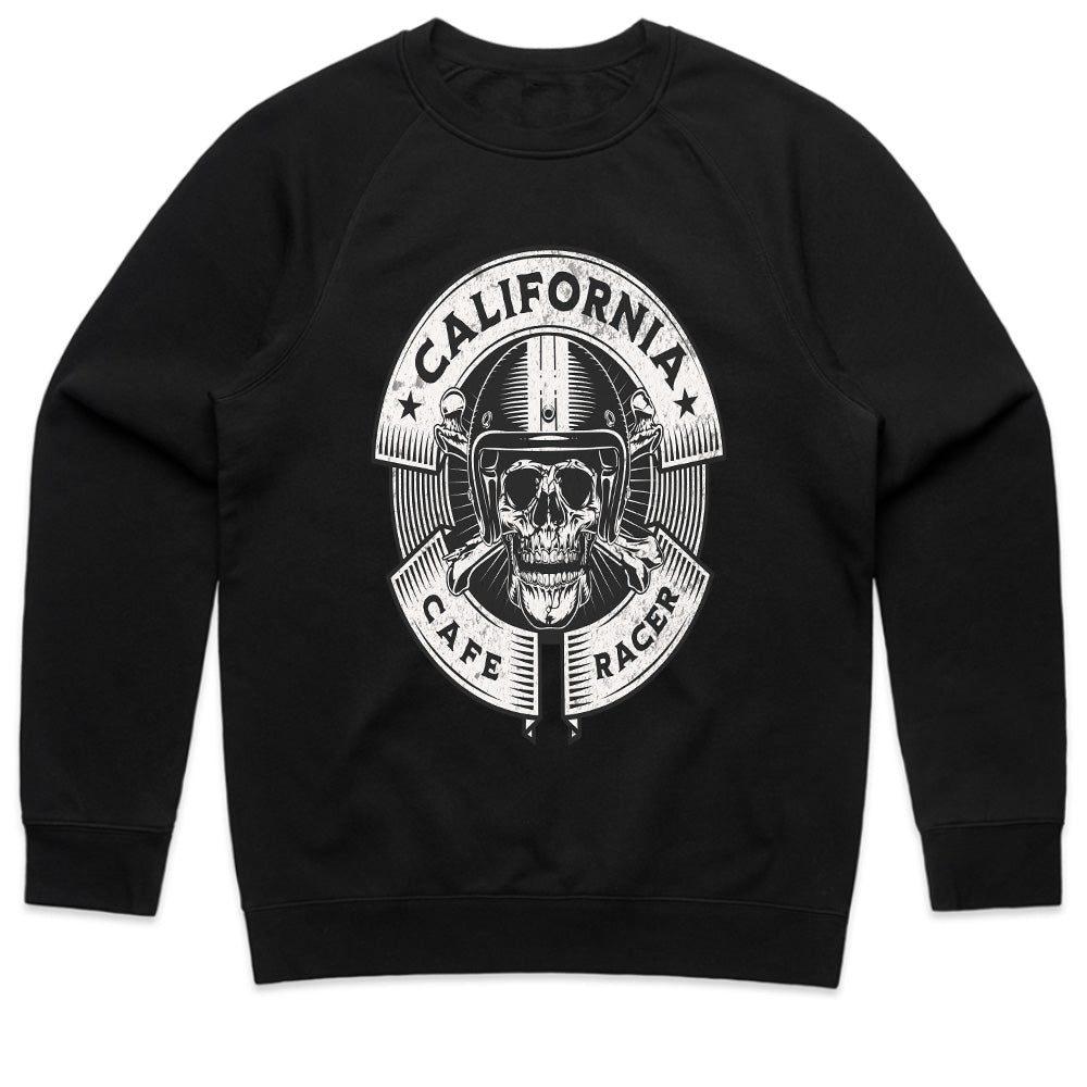 California Café Racer – Vintage Skull Biker T-Shirt