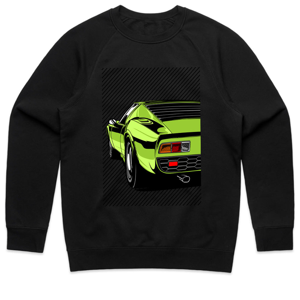 De Tomaso Pantera Retro Supercar T-Shirt – Lime Green Classic Edition