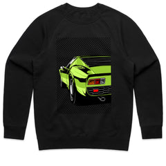De Tomaso Pantera Retro Supercar T-Shirt – Lime Green Classic Edition