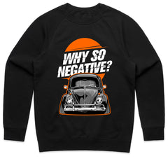 Why So Negative? VW Beetle Stance T-Shirt – Classic Air-Cooled Humor Tee