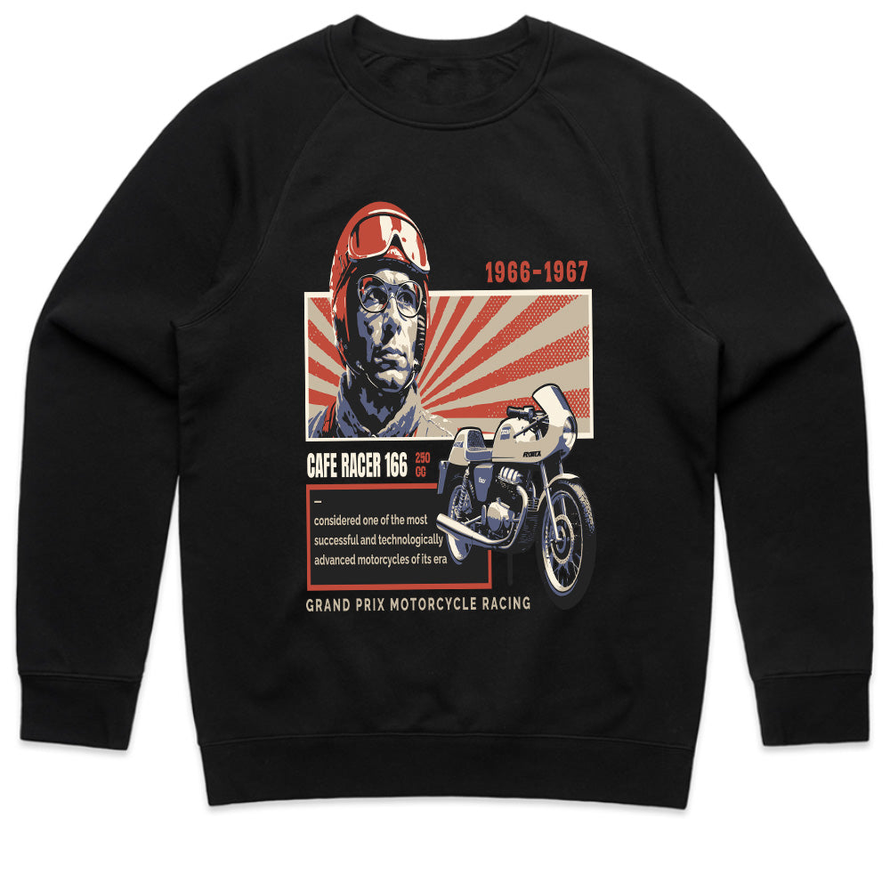 Vintage Grand Prix Café Racer 166 – Retro Motorcycle Racing T-Shirt