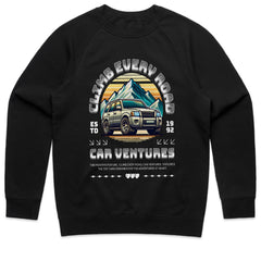 Climb Every Road - Car Ventures Adventure SUV T-Shirt
