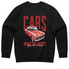 Cars Make Me Happy Funny Classic Car T-Shirt