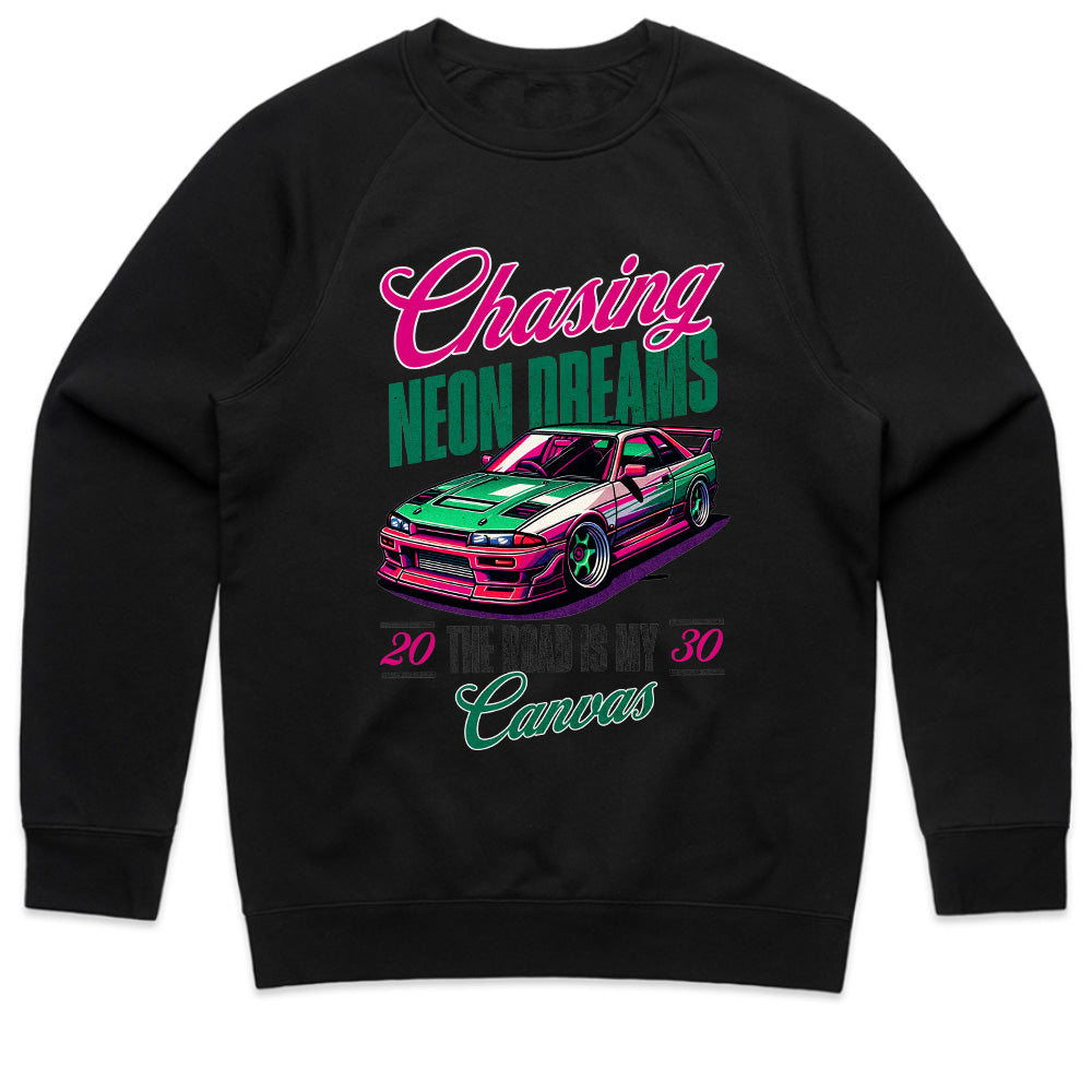 Chasing Neon Dreams – Retro Racing Art T-Shirt