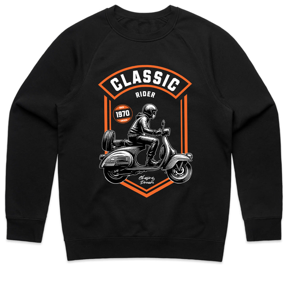 Classic Rider – Vintage Scooter Enthusiast T-Shirt