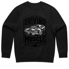 Driving Muscle Is My Therapy - Classic Muscle Car Tee