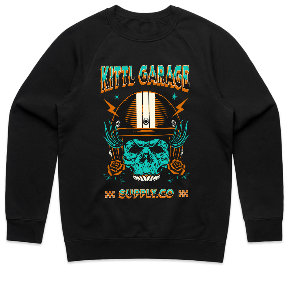 Kittl Garage – Vintage Biker Skull Mechanic T-Shirt