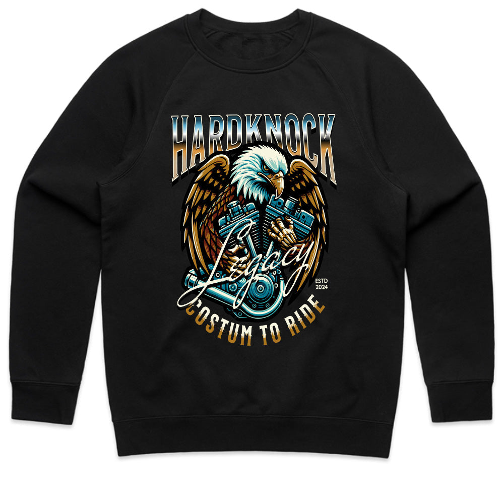 Hardknock Legacy – Eagle & V-Twin Engine Biker T-Shirt
