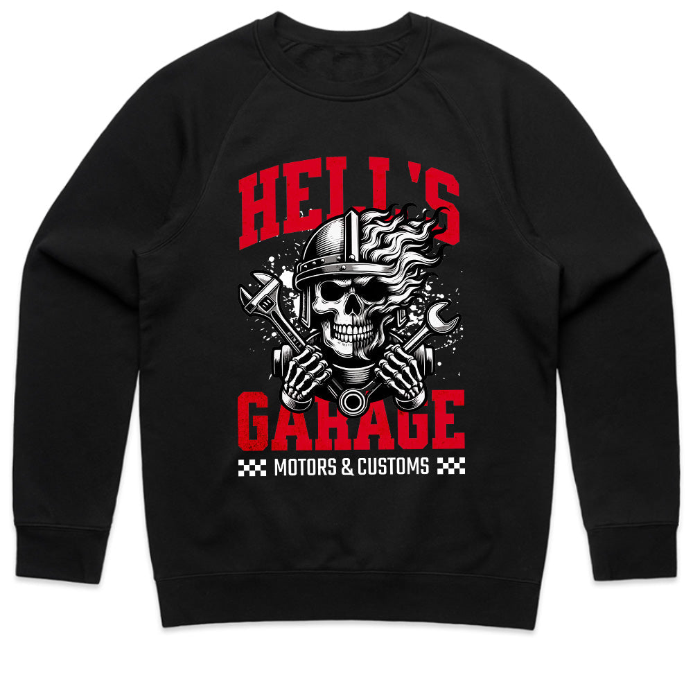 Hell’s Garage – Motors & Customs Skull Mechanic T-Shirt