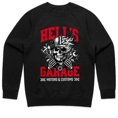 Hell’s Garage – Motors & Customs Skull Mechanic T-Shirt