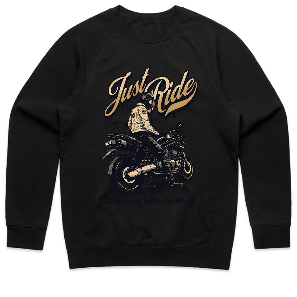 Just Ride – Minimalist Biker Spirit T-Shirt