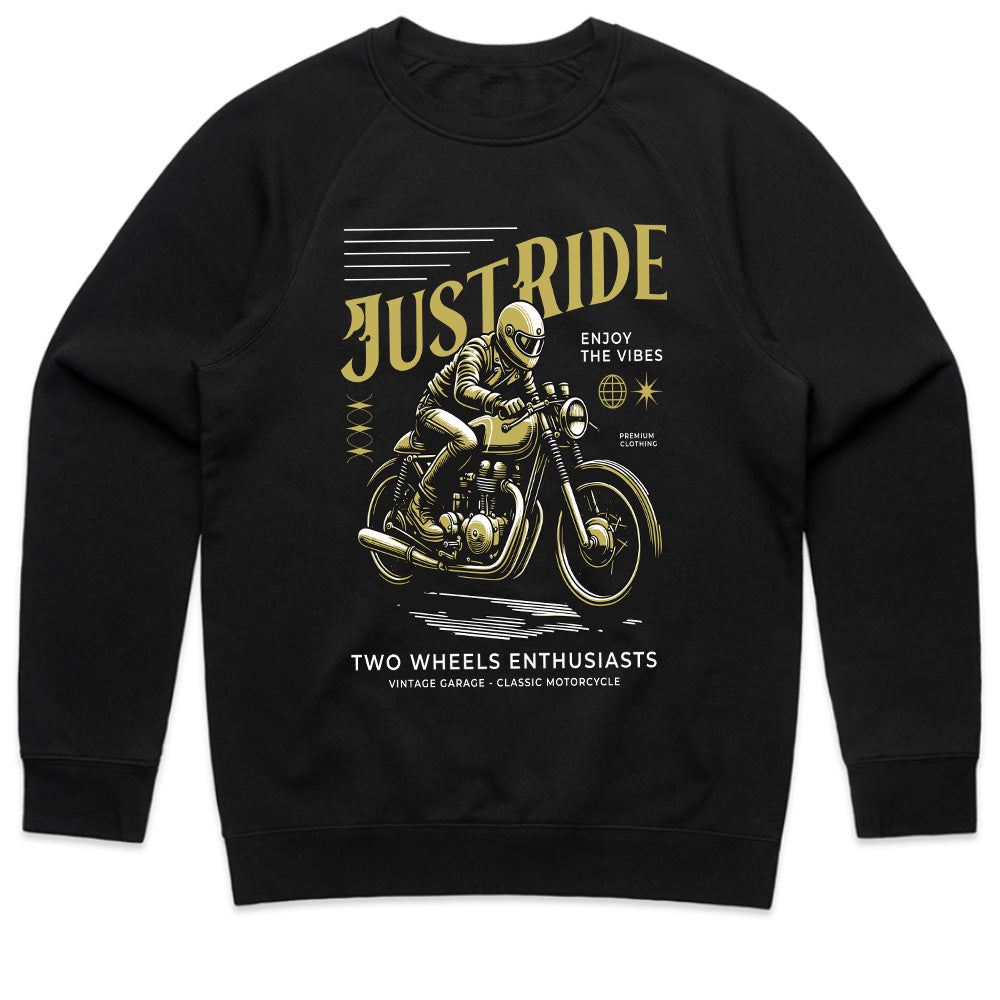 Just Ride – Vintage Café Racer Motorcycle T-Shirt