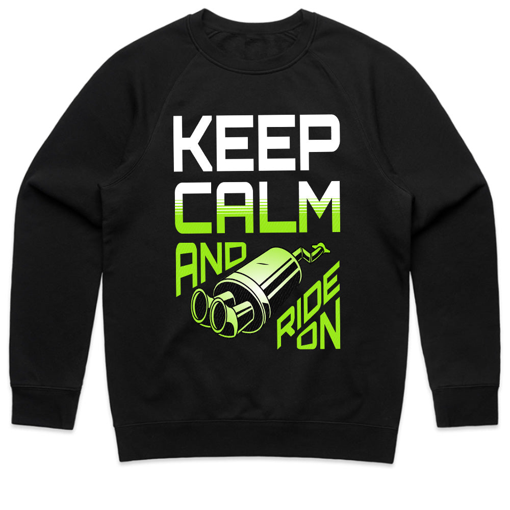 Keep Calm and Ride On: Turbo Exhaust Streetwear T-Shirt