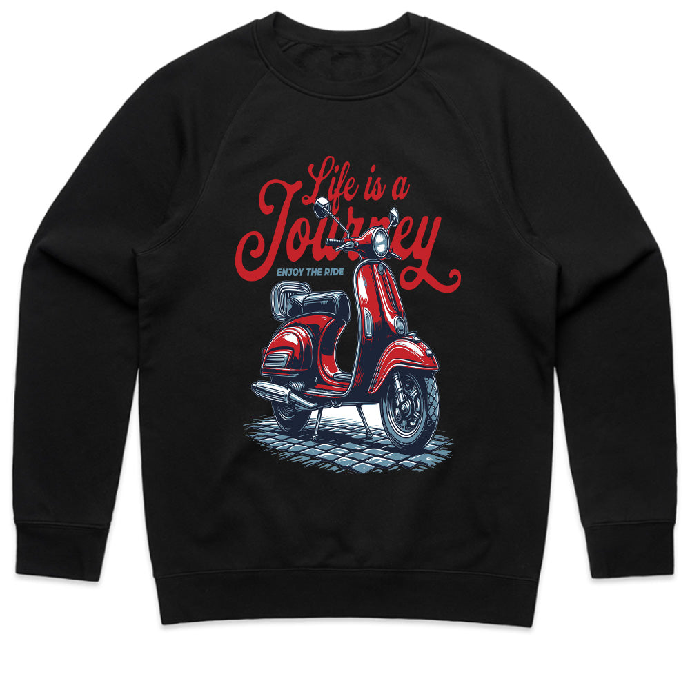 Life is a Journey – Enjoy the Ride Retro Scooter T-Shirt