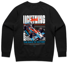 Lightning Speed: Retro Race Victory T-Shirt