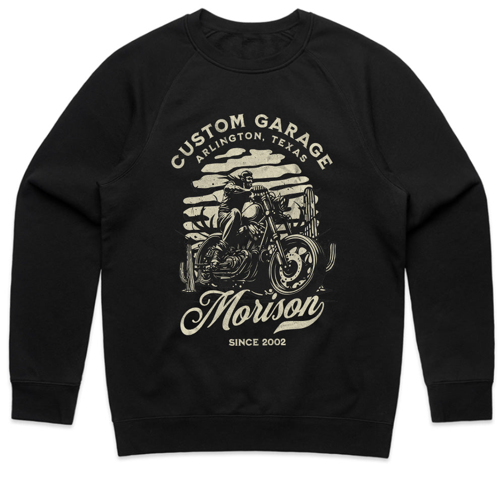 Morison Custom Garage – Arlington, Texas Vintage Biker T-Shirt