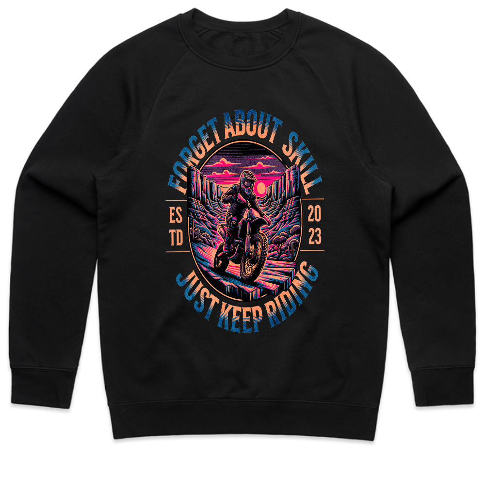 Forget About Skill – Just Keep Riding Adventure Motocross T-Shirt
