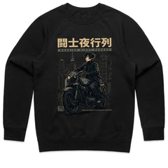 Warrior Night Parade" – Tokyo Cyberpunk Biker T-Shirt