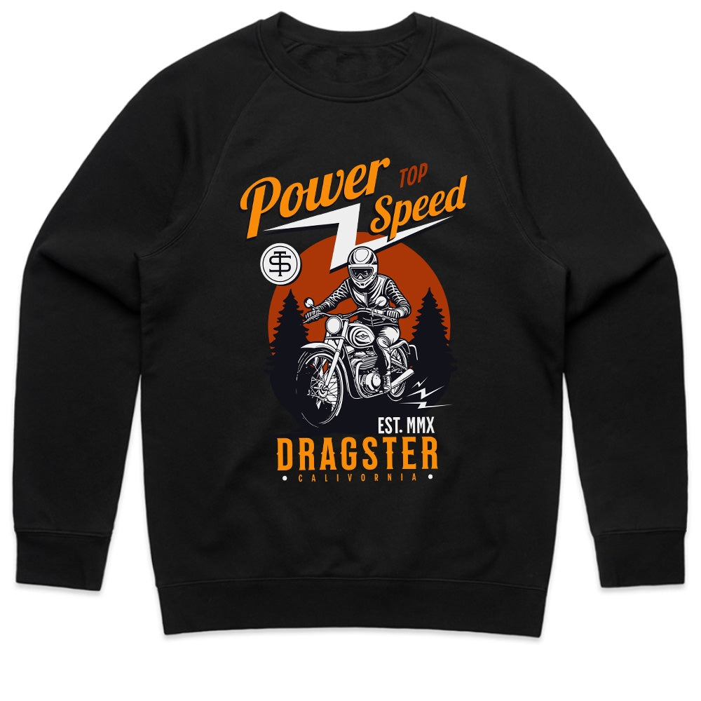 Power Top Speed T-Shirt – Vintage Dragster Motorcycle Racing Tee
