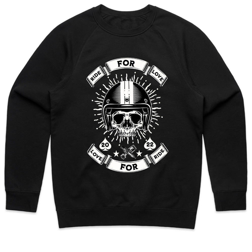 Ride for Love T-Shirt – Skull Biker Passion for the Road Tee