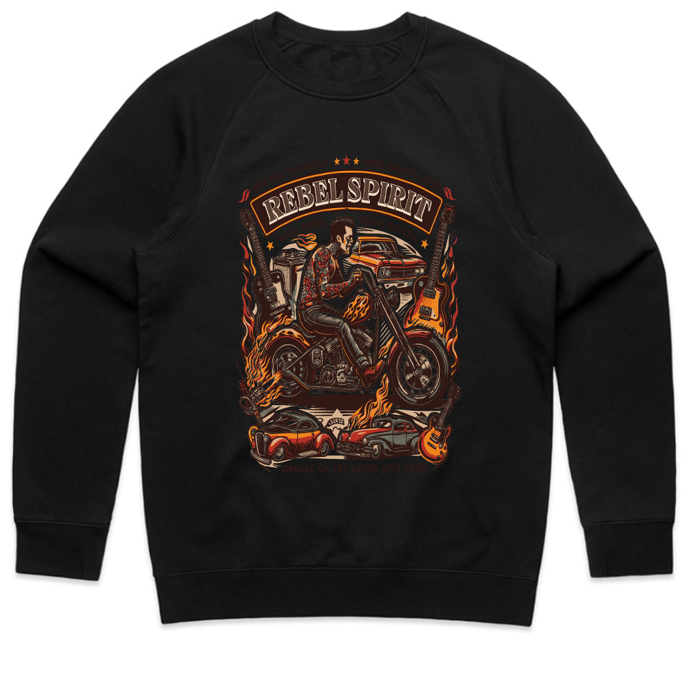 Rebel Spirit T-Shirt – Vintage Chopper Biker & Rock 'n' Roll Tee