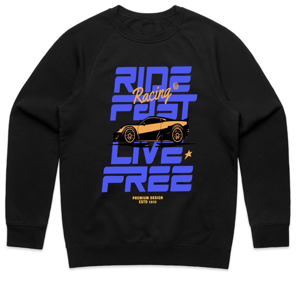 Ride Fast Live Free Racing T-Shirt – Speed & Freedom Edition